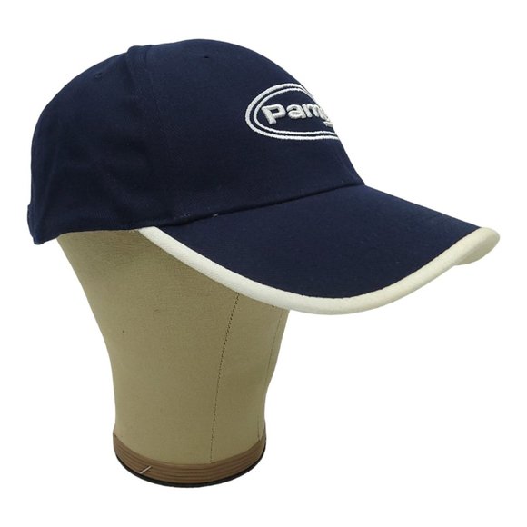 Pamex Logo Tuck Strap Cap Trucker Baseball Hat Builders Hardware Blue White - Picture 3 of 12